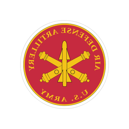 USAADAPLAQUE Air Defense Artillery Branch (U.S. Army) REVERSE PRINT Transparent STICKER-4" × 4"-The Sticker Space