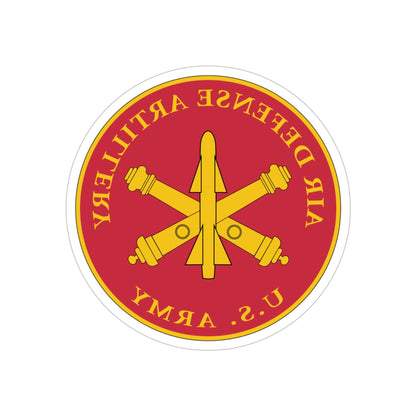 USAADAPLAQUE Air Defense Artillery Branch (U.S. Army) REVERSE PRINT Transparent STICKER-6" × 6"-The Sticker Space