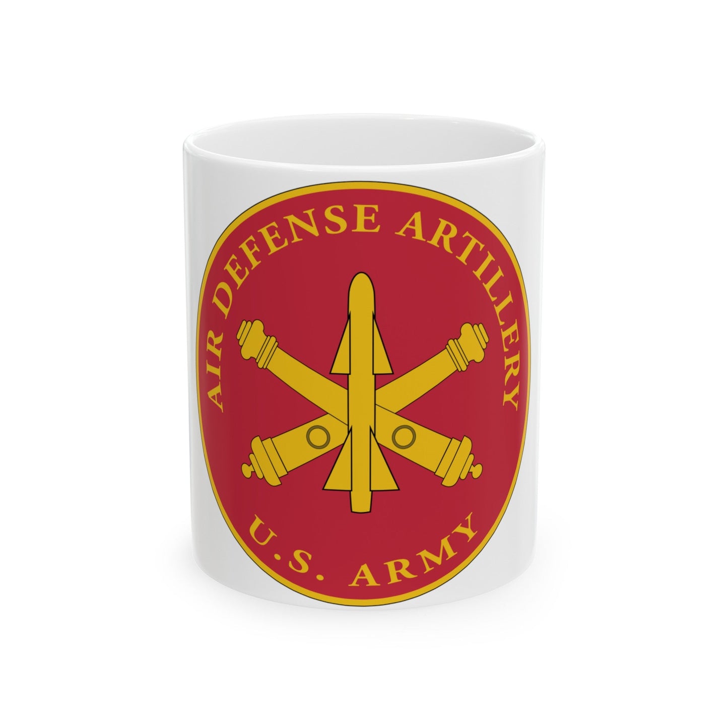 USAADAPLAQUE Air Defense Artillery Branch (U.S. Army) White Coffee Mug-11oz-The Sticker Space