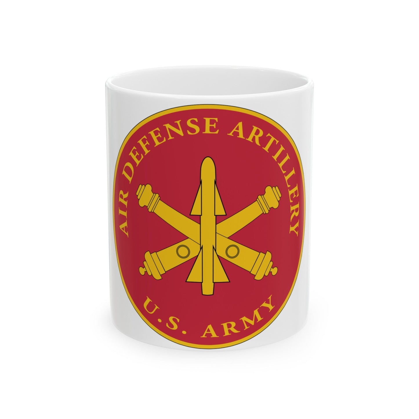 USAADAPLAQUE Air Defense Artillery Branch (U.S. Army) White Coffee Mug-11oz-The Sticker Space