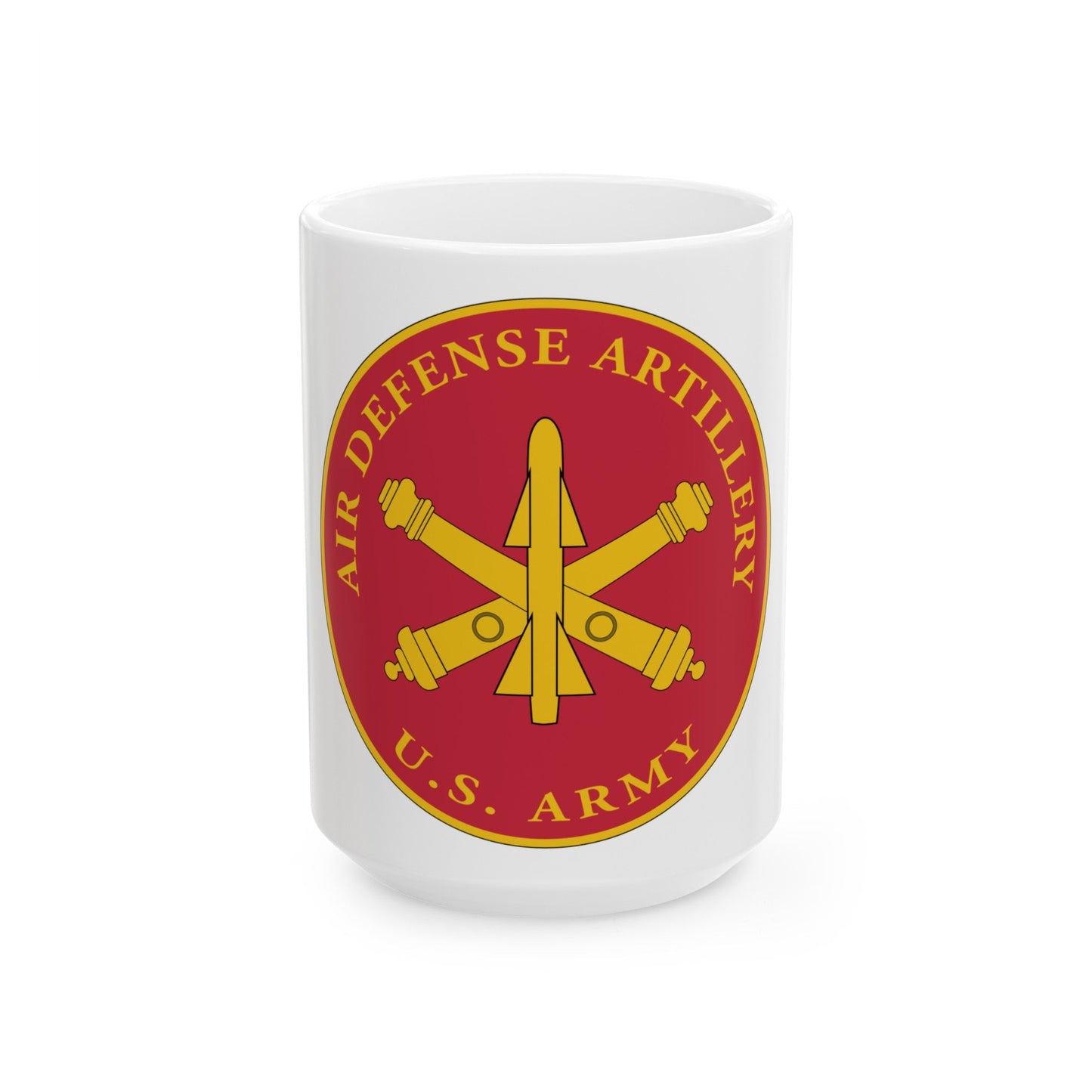 USAADAPLAQUE Air Defense Artillery Branch (U.S. Army) White Coffee Mug-15oz-The Sticker Space