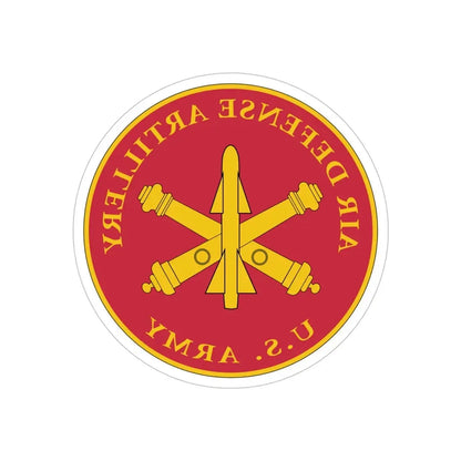 USAADAPLAQUE Air Defense Artillery Branch (U.S. Army) REVERSE PRINT Transparent Die-Cut STICKER 6 Inch Die-Cut Transparent - The Sticker Space