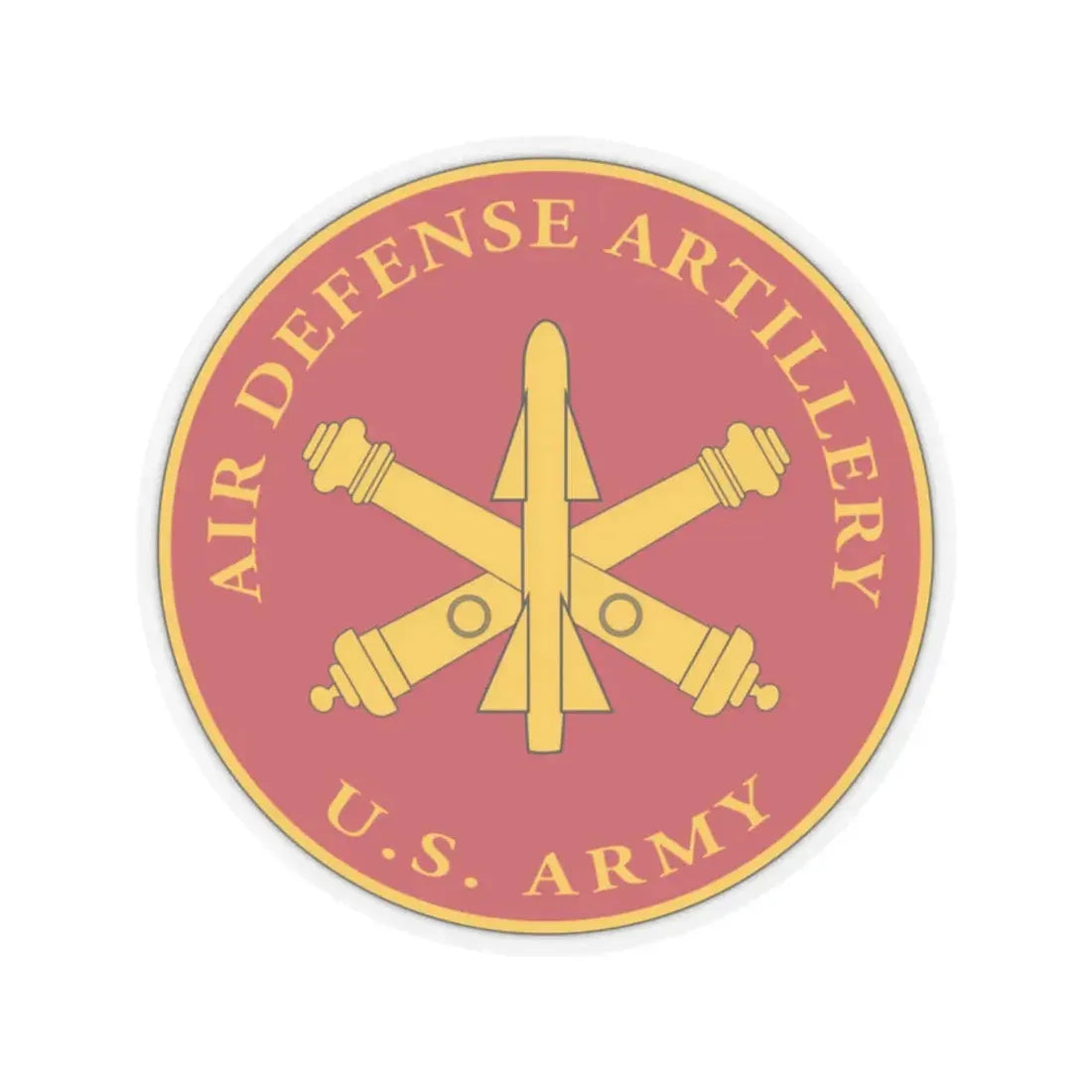 USAADAPLAQUE Air Defense Artillery Branch (U.S. Army) STICKER Vinyl Kiss-Cut Decal 2 Inch Transparent - The Sticker Space