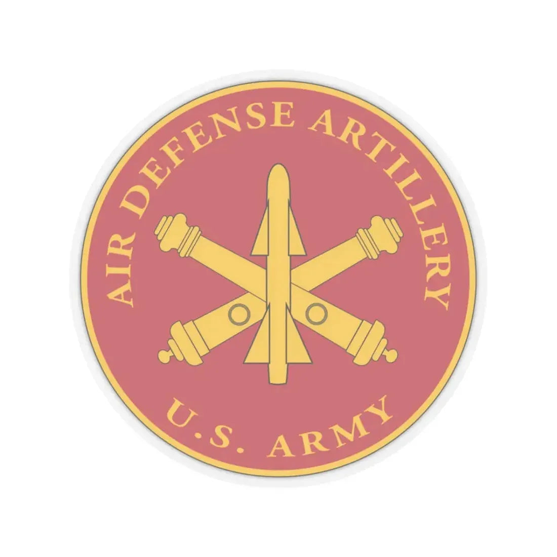 USAADAPLAQUE Air Defense Artillery Branch (U.S. Army) STICKER Vinyl Kiss-Cut Decal 3 Inch Transparent - The Sticker Space