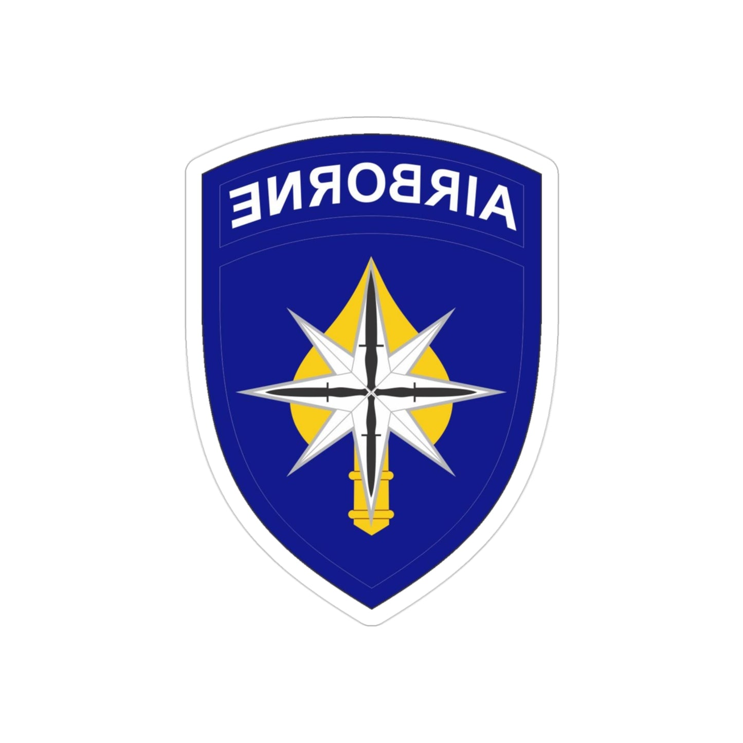 USAE Special Operations Command North (U.S. Army) REVERSE PRINT Transparent STICKER-3" × 3"-The Sticker Space