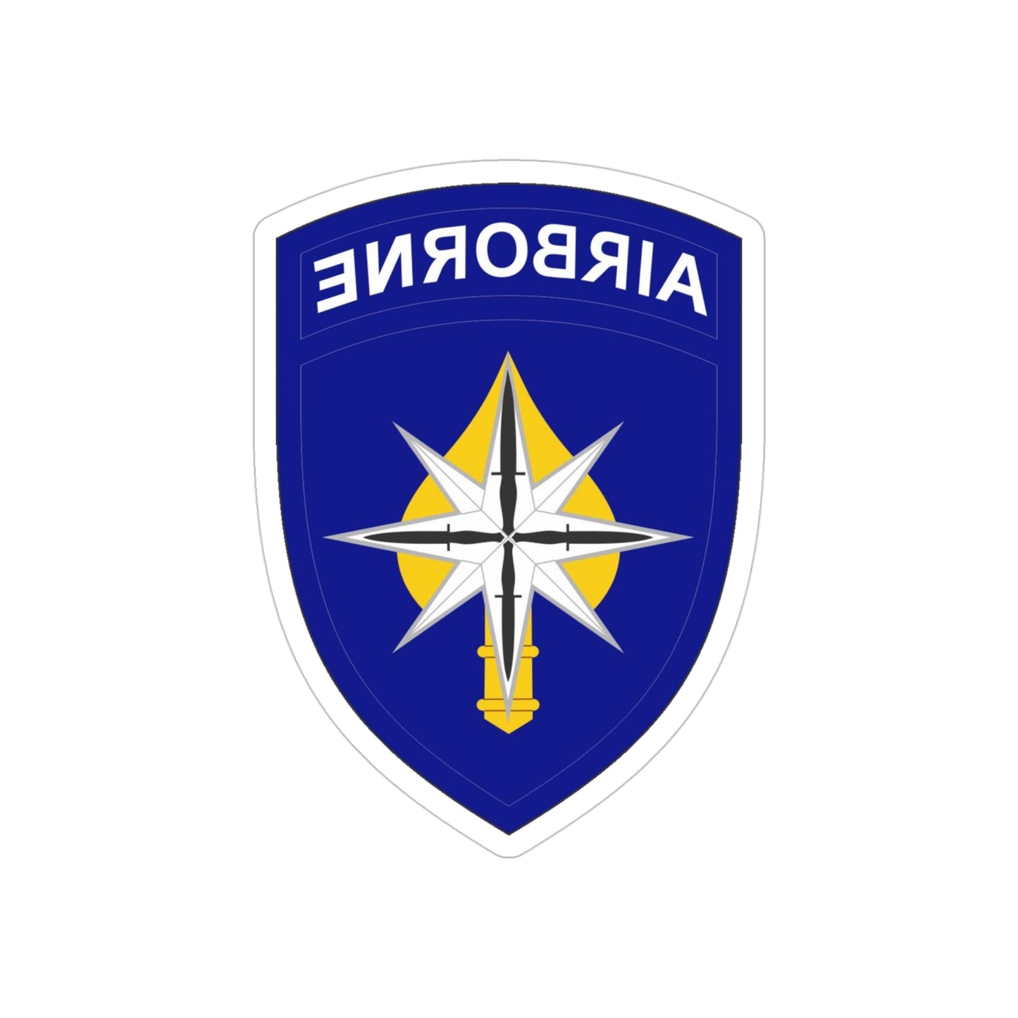 USAE Special Operations Command North (U.S. Army) REVERSE PRINT Transparent STICKER-4" × 4"-The Sticker Space