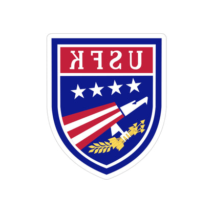 USAE United States Forces Korea (U.S. Army) REVERSE PRINT Transparent STICKER-3" × 3"-The Sticker Space