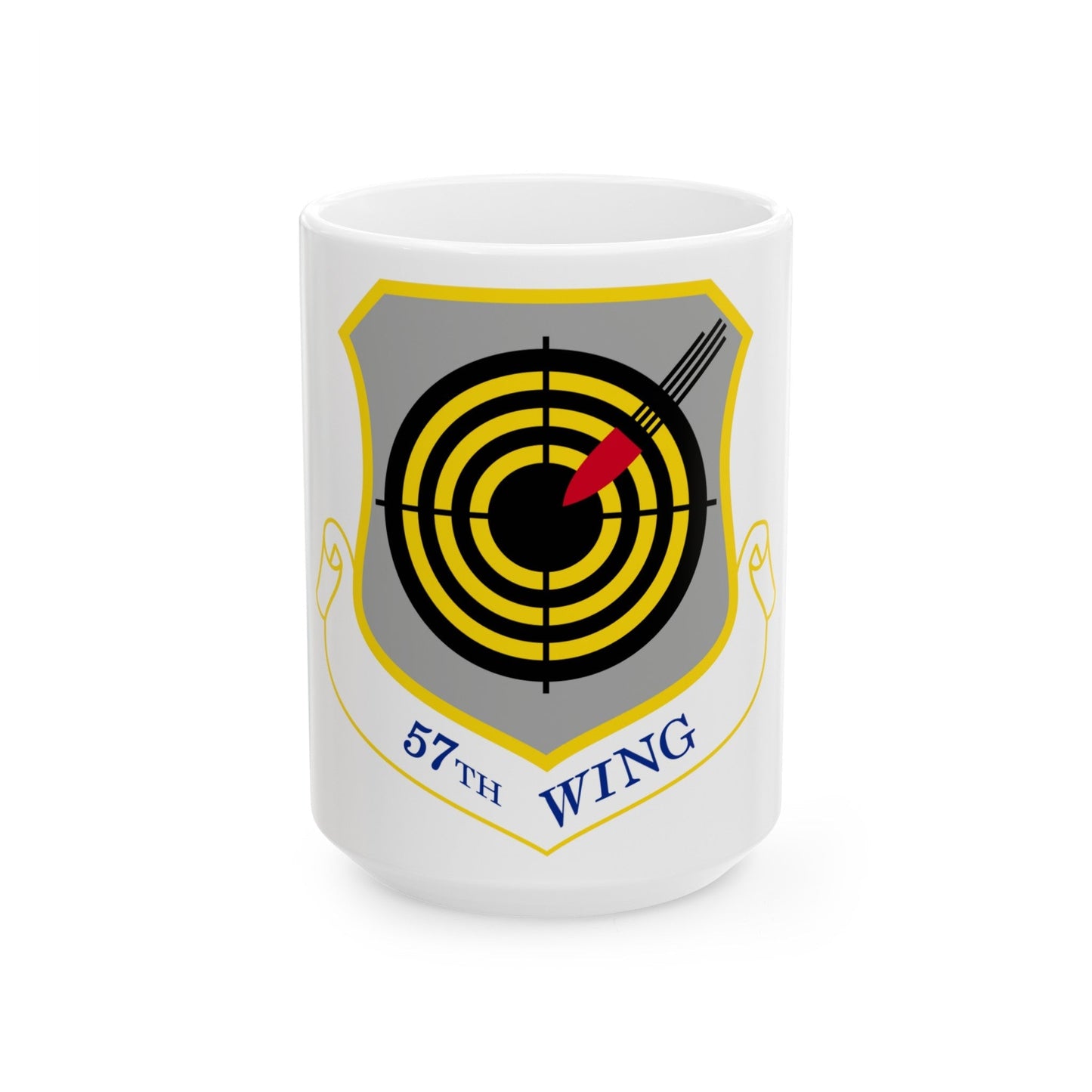 USAF 57th Wing shield (U.S. Air Force) White Coffee Mug-15oz-The Sticker Space