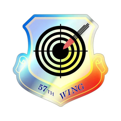 USAF 57th Wing (U.S. Air Force) Holographic STICKER Die-Cut Vinyl Decal 5 Inch Holographic - The Sticker Space