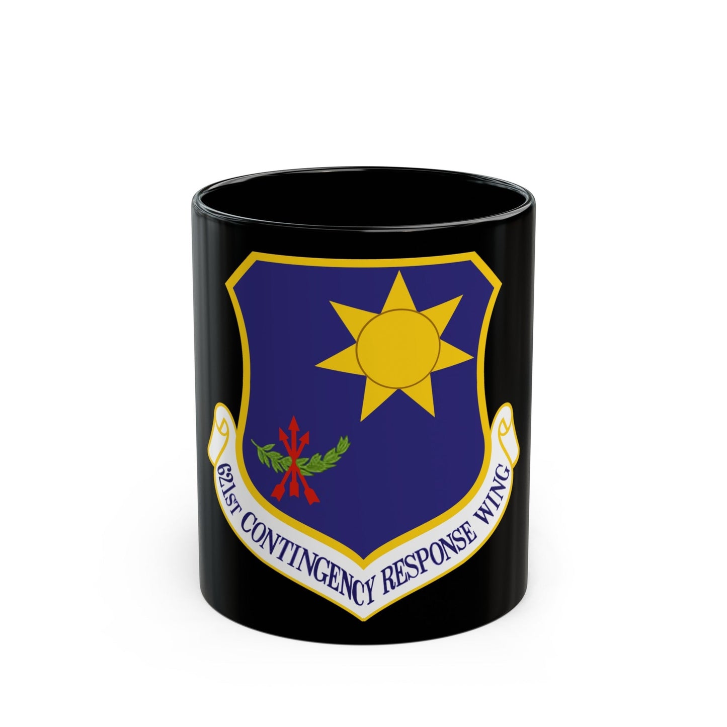 USAF 621st Contigency Response Wing (U.S. Air Force) Black Coffee Mug-11oz-The Sticker Space