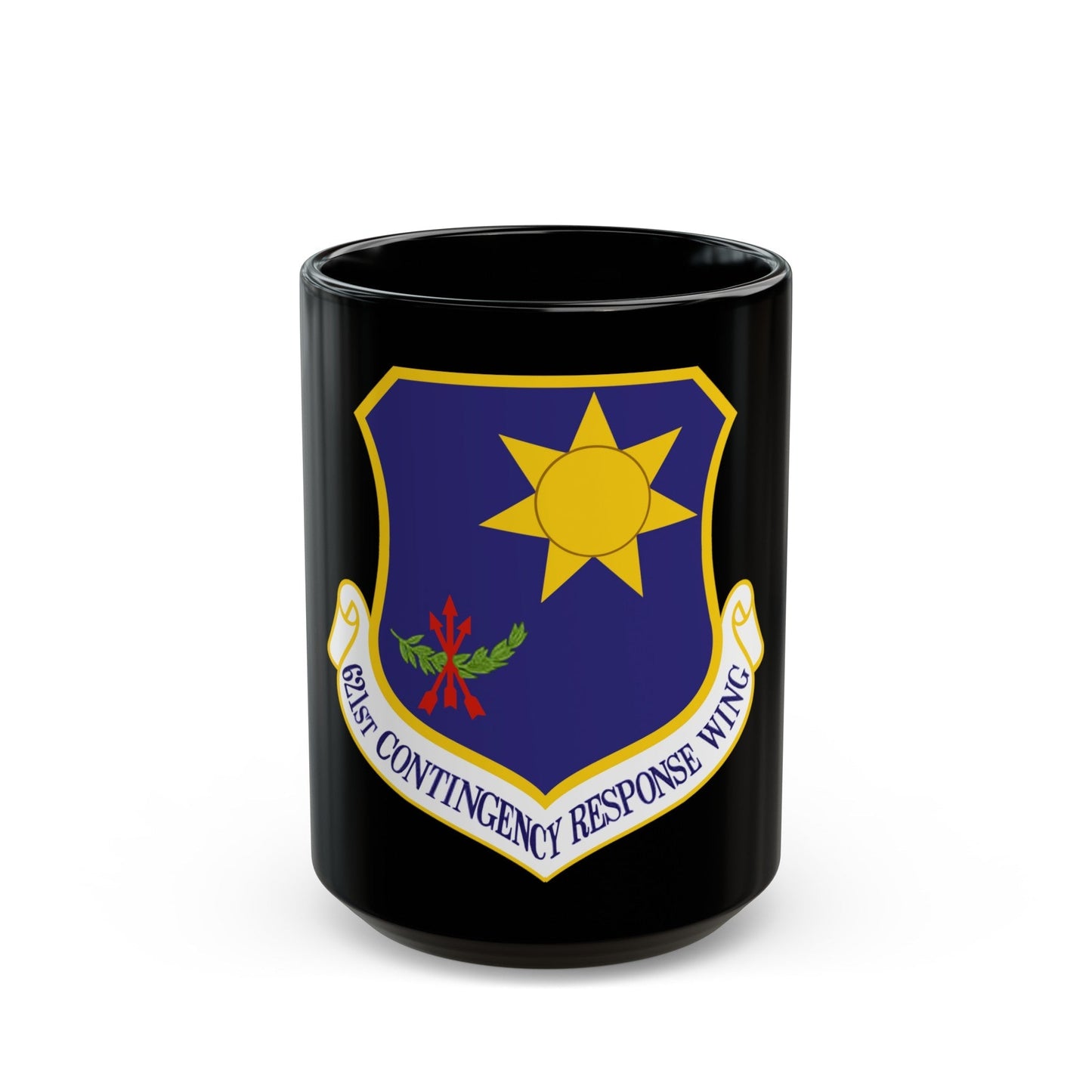 USAF 621st Contigency Response Wing (U.S. Air Force) Black Coffee Mug-15oz-The Sticker Space