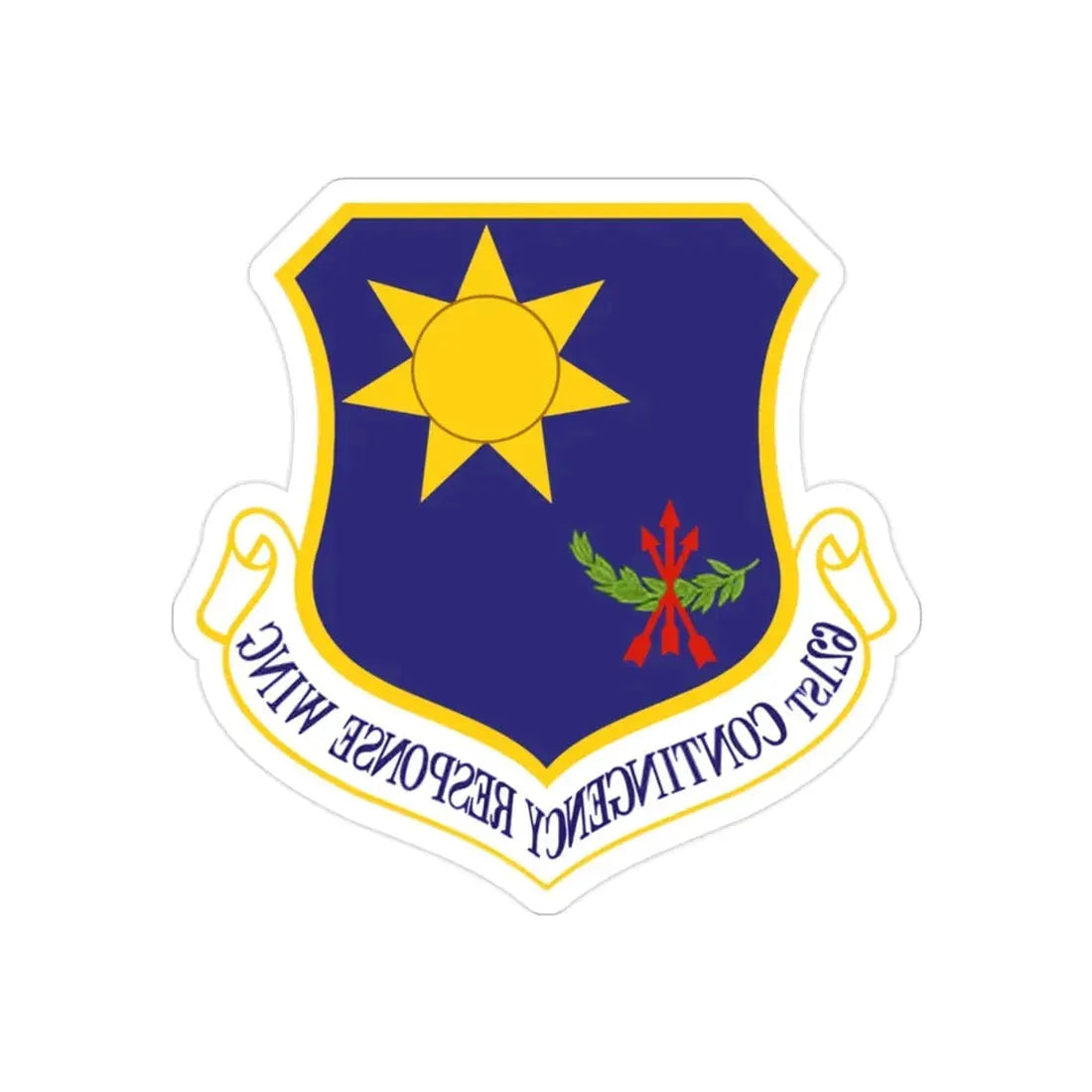 USAF 621st Contigency Response Wing (U.S. Air Force) REVERSE PRINT Transparent Die-Cut STICKER 2 Inch Die-Cut Transparent - The Sticker Space