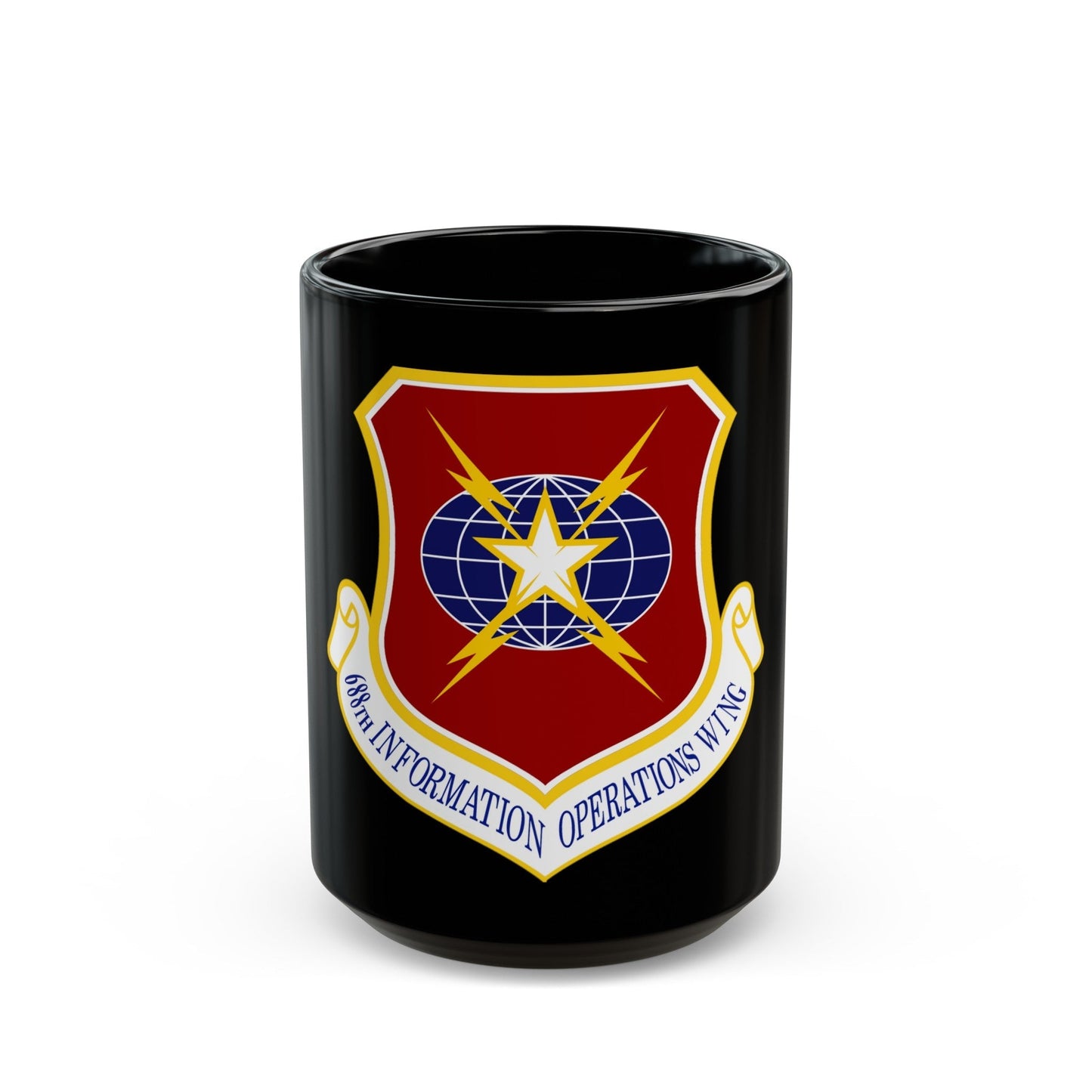 USAF 688th Information Operations Wing (U.S. Air Force) Black Coffee Mug-15oz-The Sticker Space