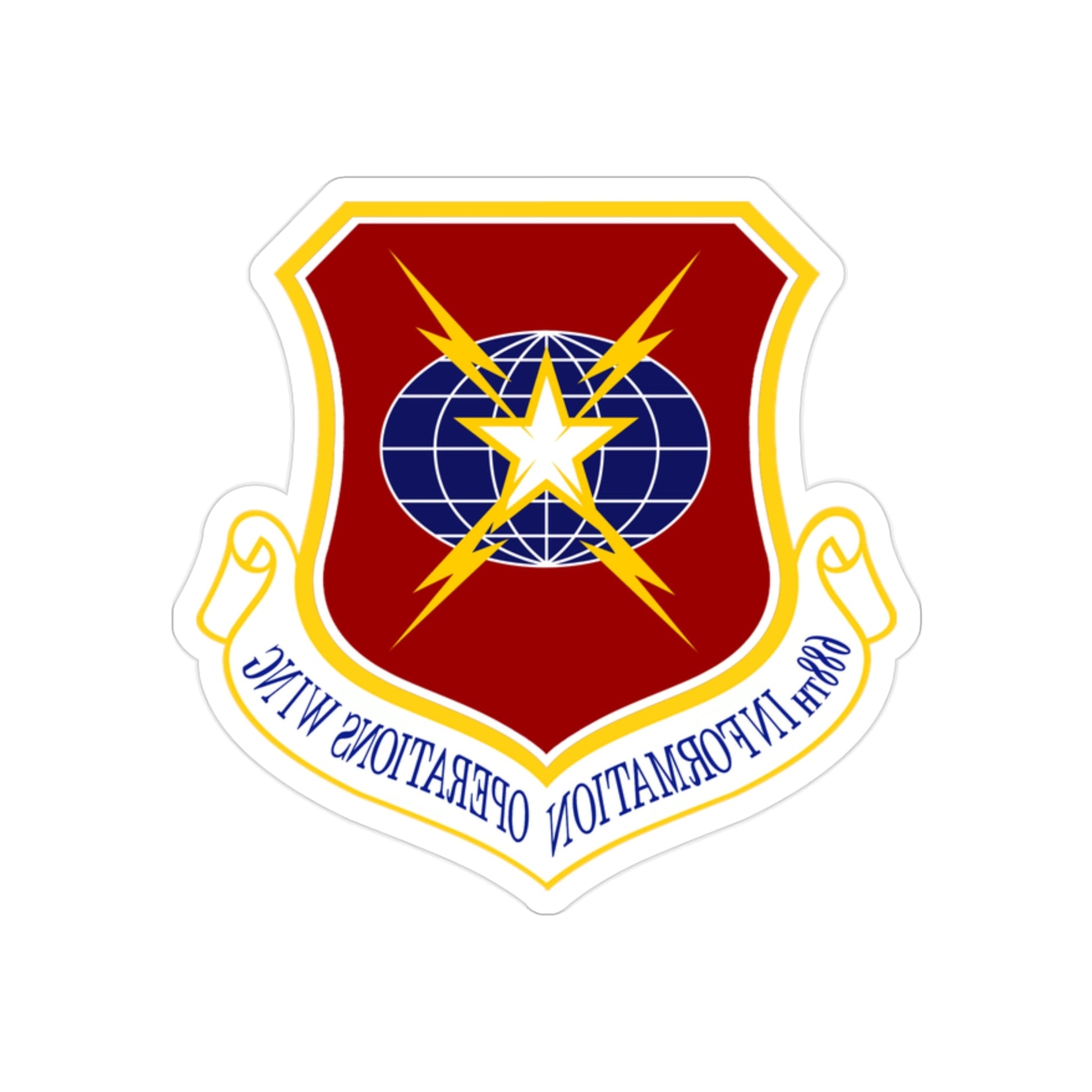 USAF 688th Information Operations Wing (U.S. Air Force) REVERSE PRINT Transparent STICKER-2 Inch-The Sticker Space