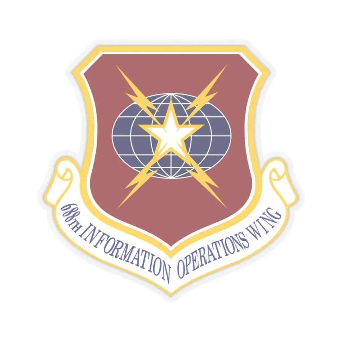 USAF 688th Information Operations Wing (U.S. Air Force) STICKER Vinyl Kiss-Cut Decal 3 Inch Transparent - The Sticker Space