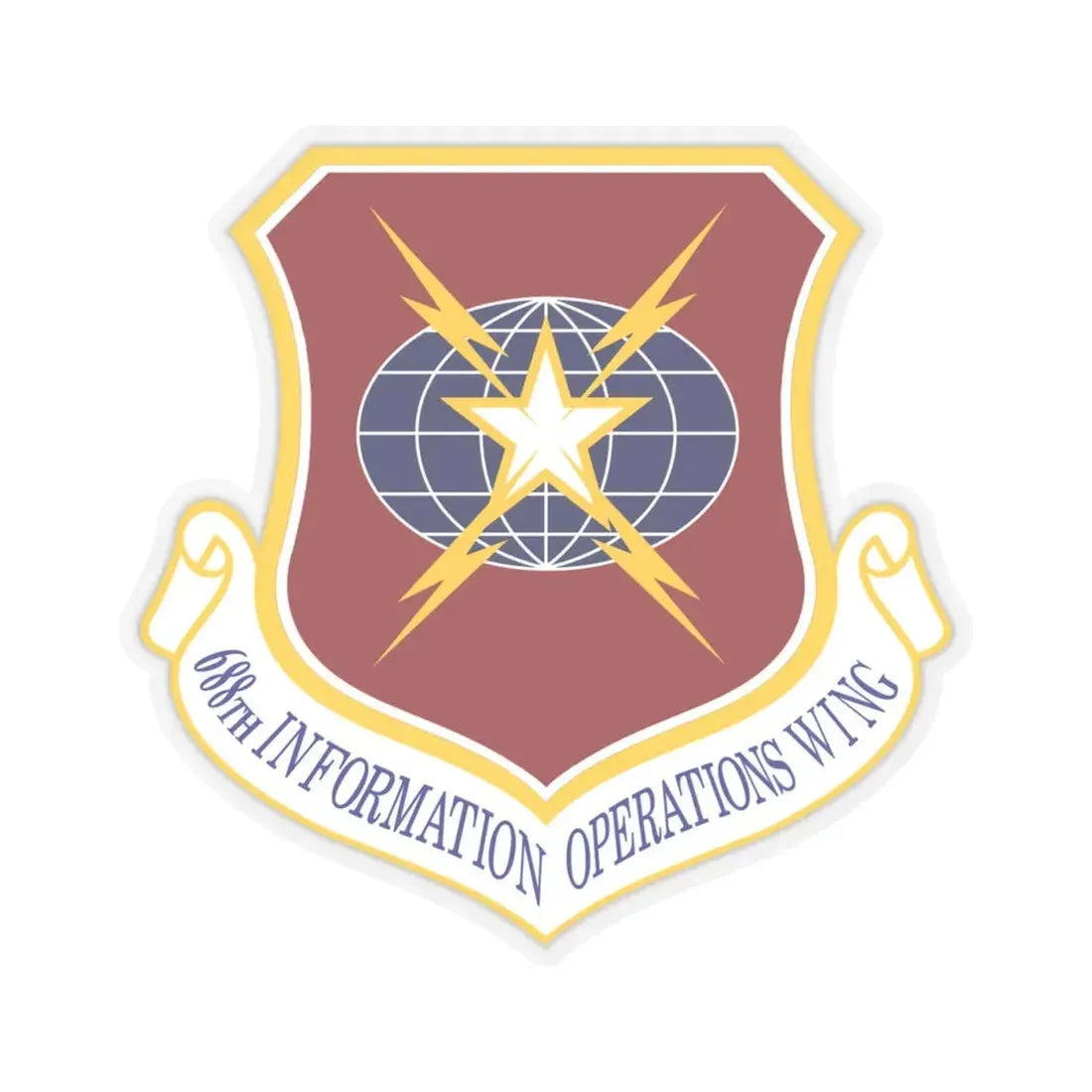 USAF 688th Information Operations Wing (U.S. Air Force) STICKER Vinyl Kiss-Cut Decal 4 Inch Transparent - The Sticker Space