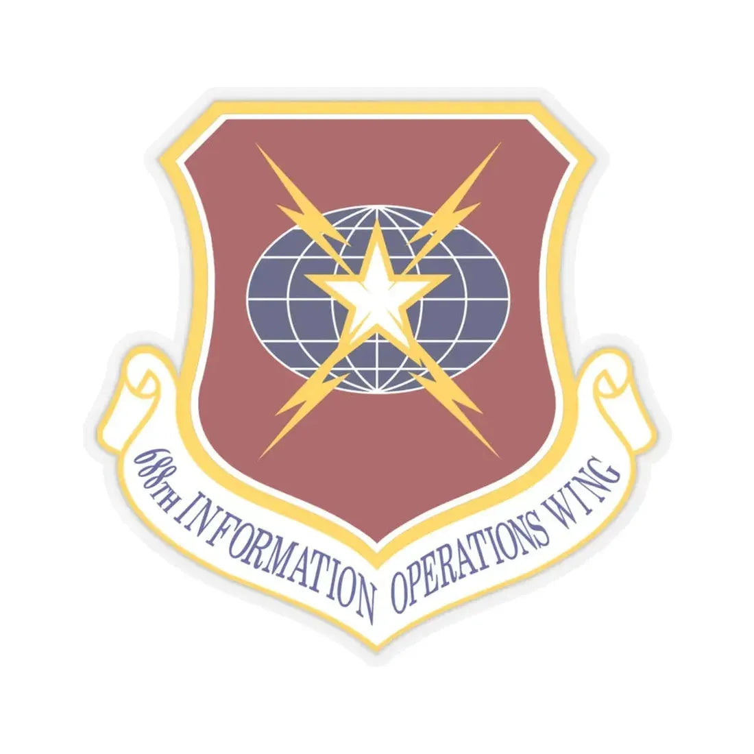 USAF 688th Information Operations Wing (U.S. Air Force) STICKER Vinyl Kiss-Cut Decal 6 Inch Transparent - The Sticker Space