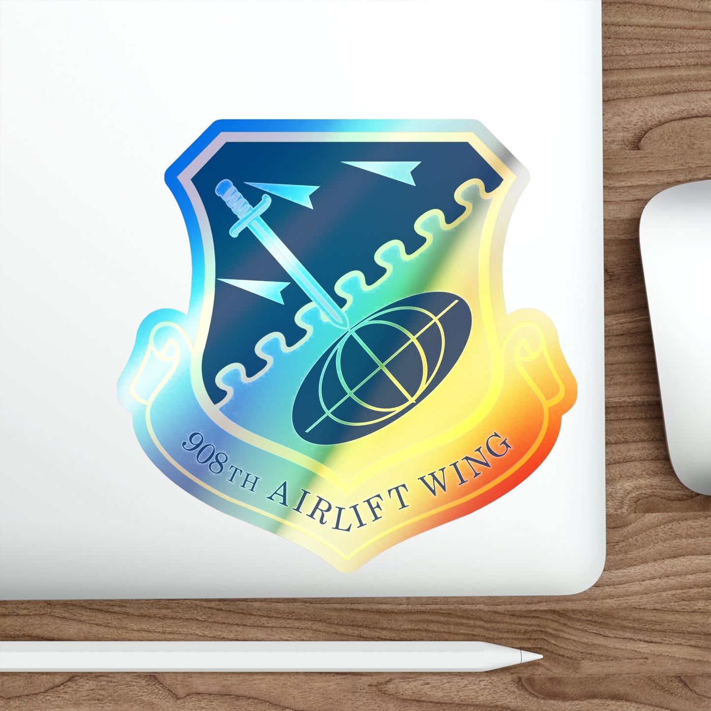 USAF 908th Airlift Wing (U.S. Air Force) Holographic STICKER Die-Cut Vinyl Decal-The Sticker Space