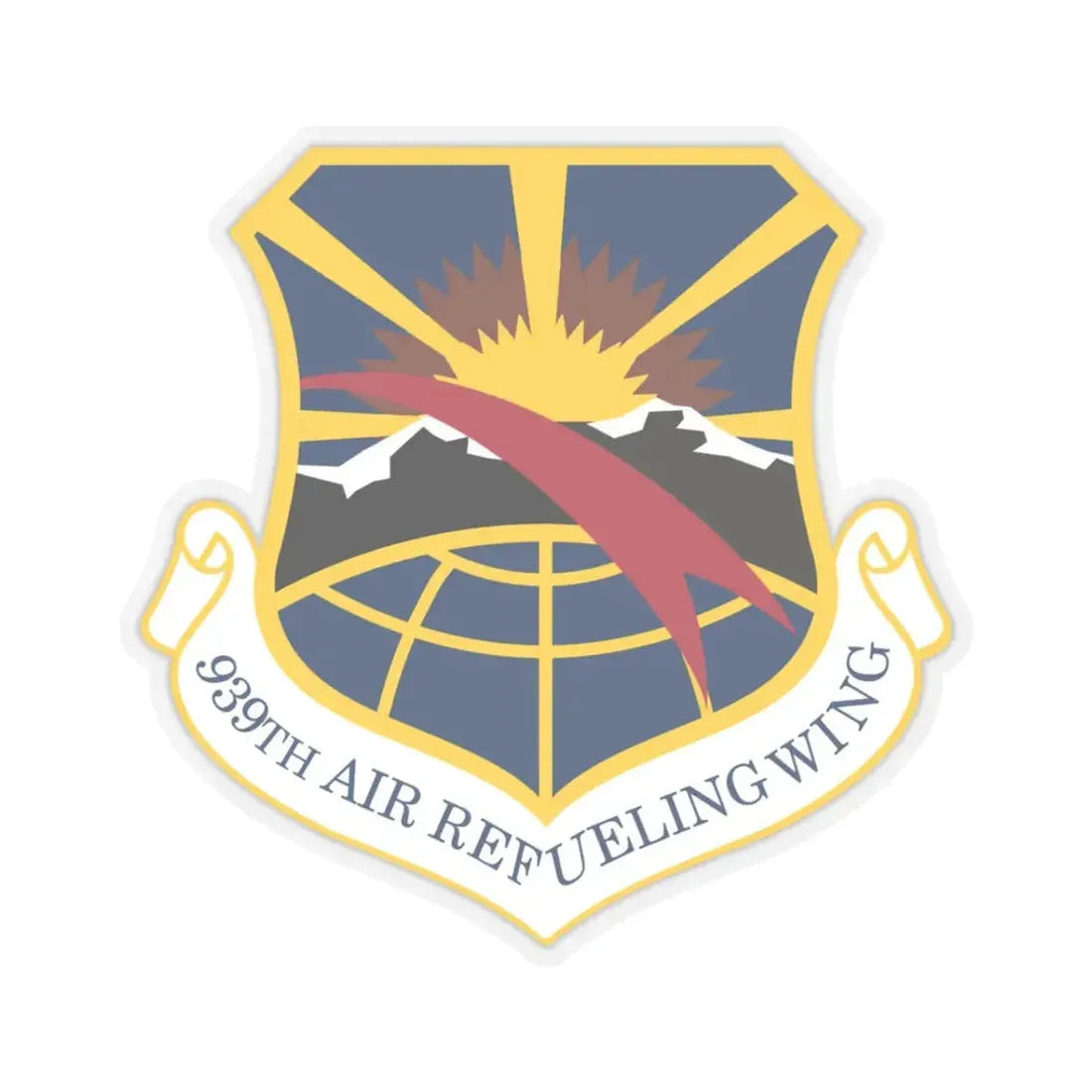 USAF 939th Air Refueling Wing (U.S. Air Force) STICKER Vinyl Kiss-Cut Decal 3 Inch Transparent - The Sticker Space