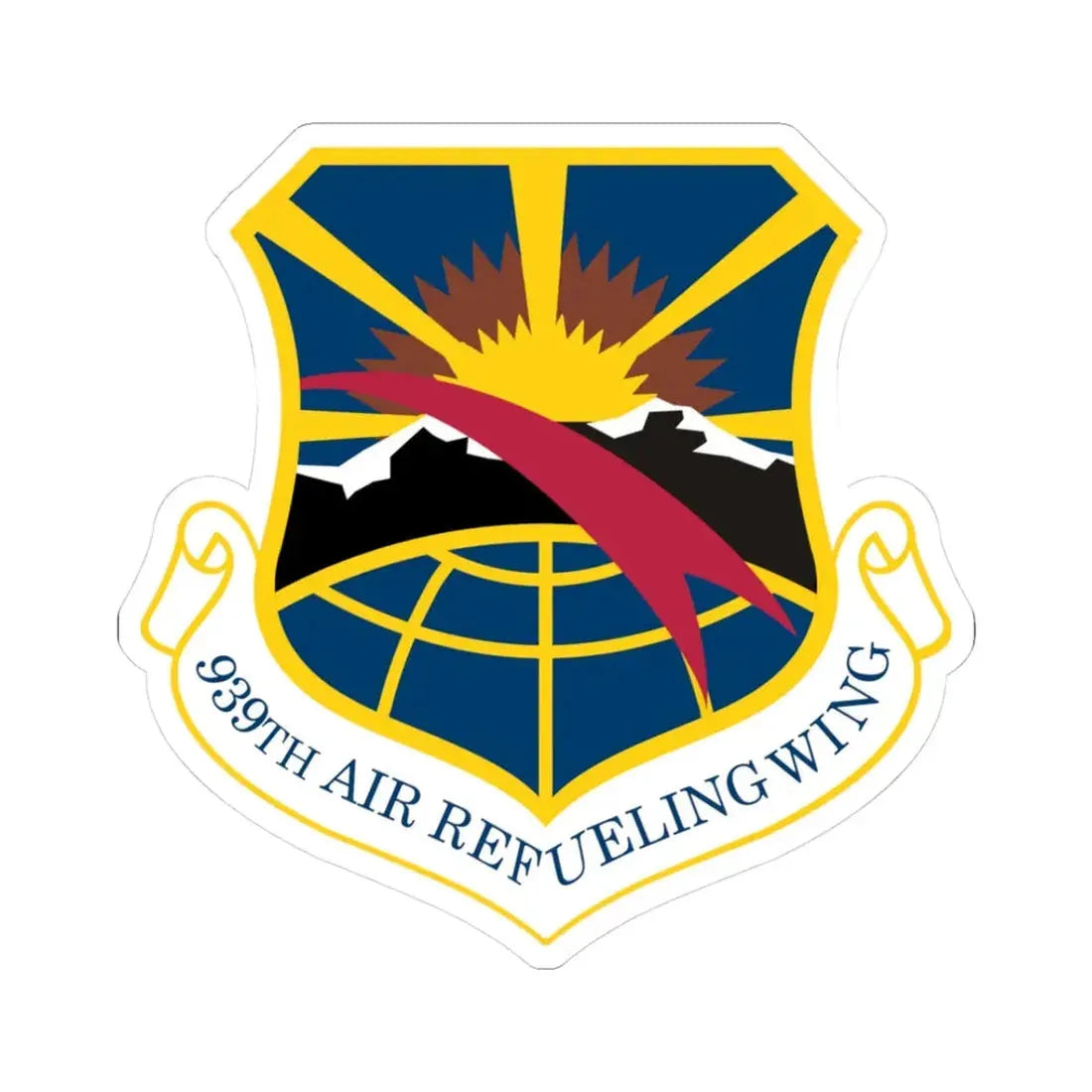 USAF 939th Air Refueling Wing (U.S. Air Force) STICKER Vinyl Kiss-Cut Decal 3 Inch White - The Sticker Space
