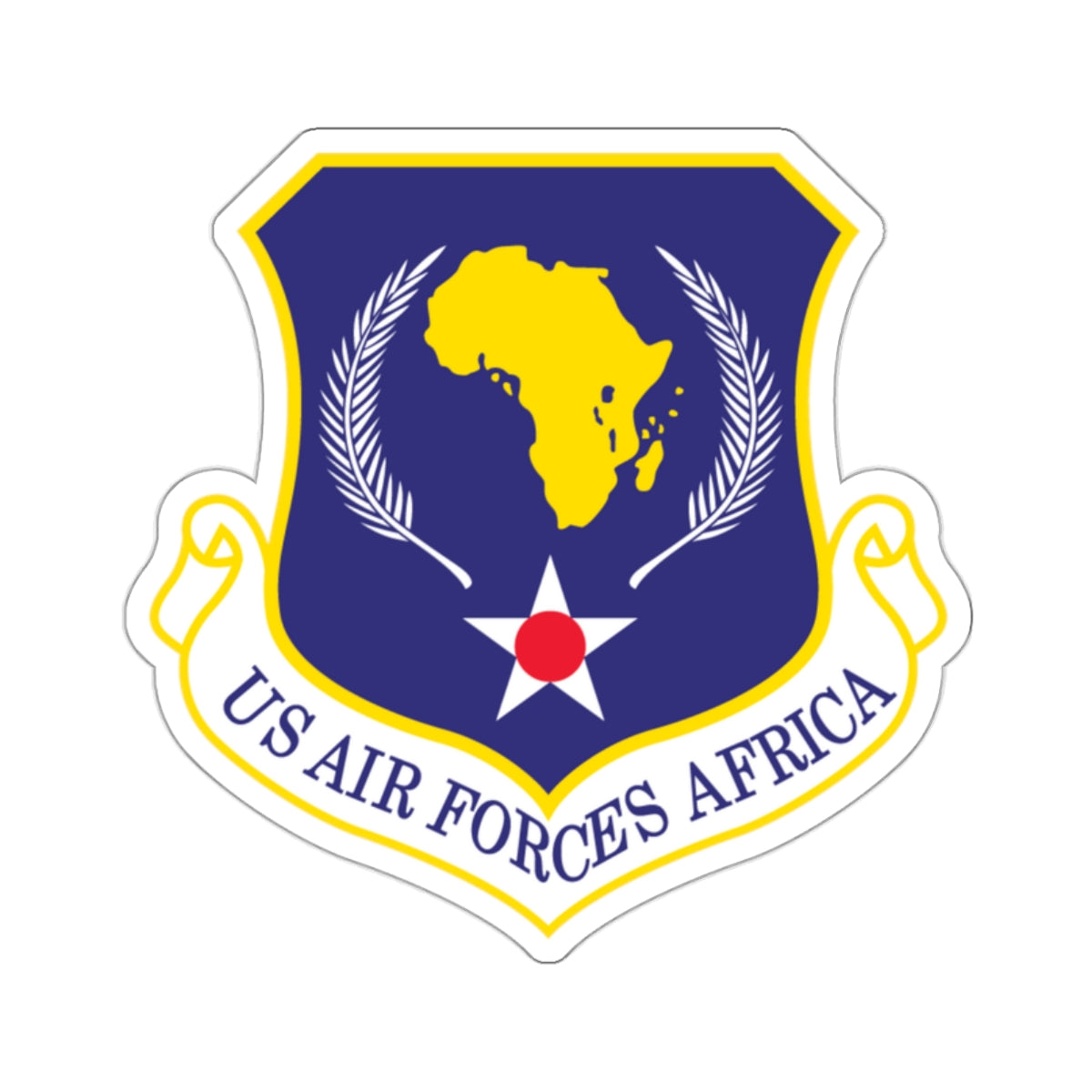 USAF Africa (U.S. Air Force) STICKER Vinyl Die-Cut Decal-White-The Sticker Space