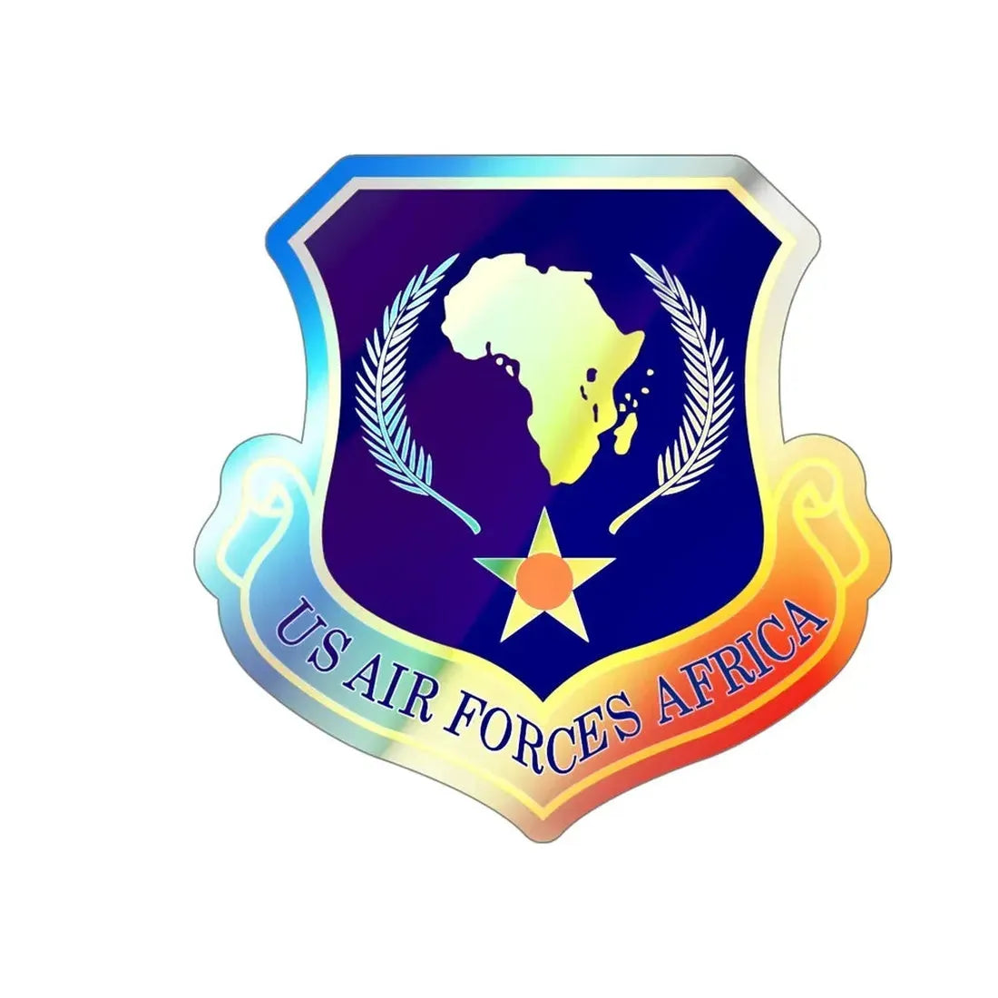 USAF Africa (U.S. Air Force) Holographic STICKER Die-Cut Vinyl Decal 5 Inch Holographic - The Sticker Space