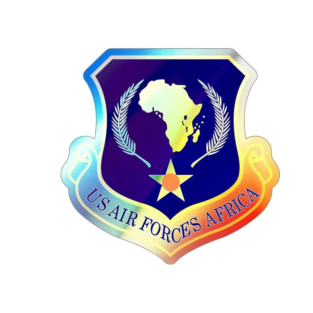 USAF Africa (U.S. Air Force) Holographic STICKER Die-Cut Vinyl Decal 6 Inch Holographic - The Sticker Space