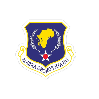 USAF Africa (U.S. Air Force) REVERSE PRINT Transparent Die-Cut STICKER 5 Inch Die-Cut Transparent - The Sticker Space