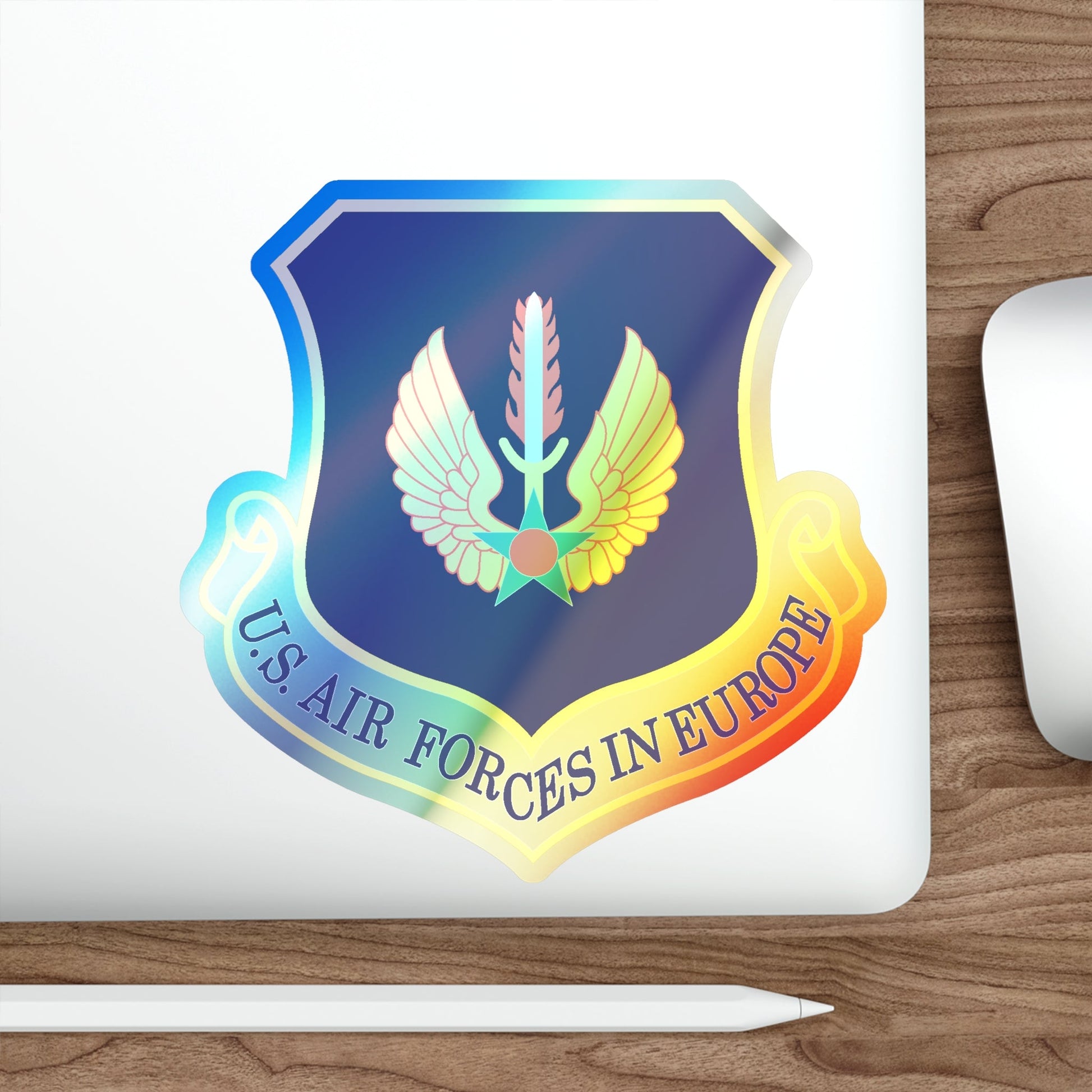 USAF in Europe (U.S. Air Force) Holographic STICKER Die-Cut Vinyl Decal-The Sticker Space