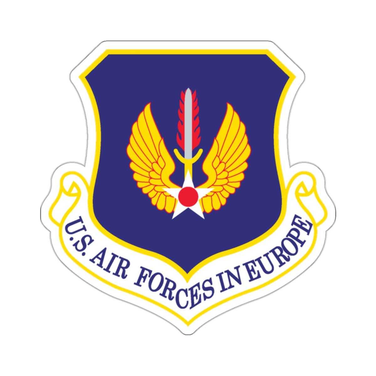 USAF in Europe (U.S. Air Force) STICKER Vinyl Die-Cut Decal-White-The Sticker Space