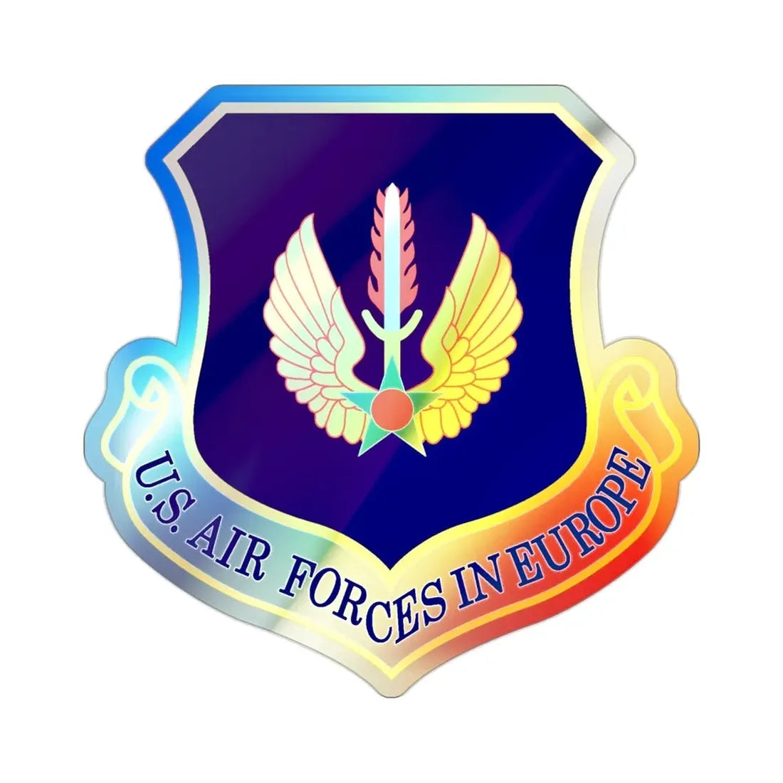USAF in Europe (U.S. Air Force) Holographic STICKER Die-Cut Vinyl Decal 2 Inch Holographic - The Sticker Space