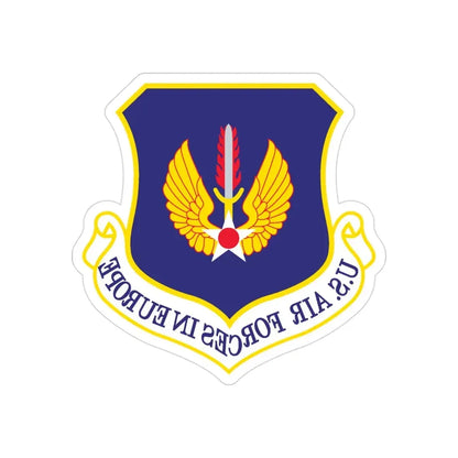 USAF in Europe (U.S. Air Force) REVERSE PRINT Transparent Die-Cut STICKER 3 Inch Die-Cut Transparent - The Sticker Space
