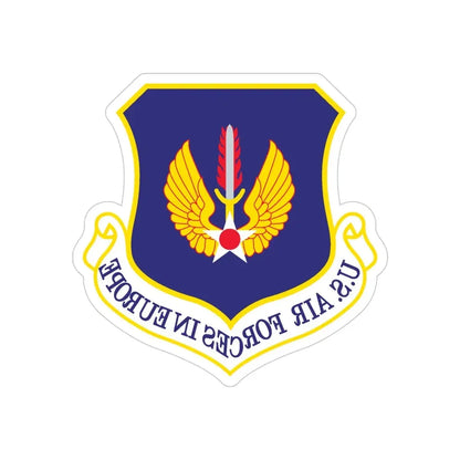 USAF in Europe (U.S. Air Force) REVERSE PRINT Transparent Die-Cut STICKER 4 Inch Die-Cut Transparent - The Sticker Space