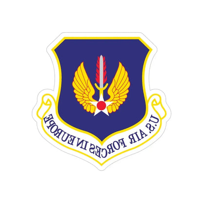 USAF in Europe (U.S. Air Force) REVERSE PRINT Transparent Die-Cut STICKER 5 Inch Die-Cut Transparent - The Sticker Space