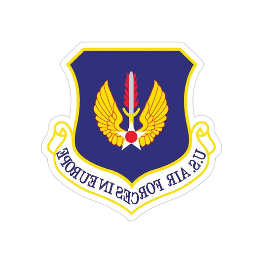 USAF in Europe (U.S. Air Force) REVERSE PRINT Transparent Die-Cut STICKER 6 Inch Die-Cut Transparent - The Sticker Space