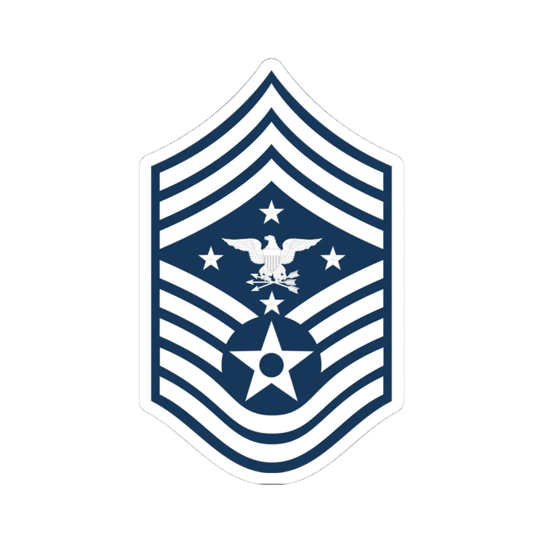 USAF SEAC (United States) (Military Rank) STICKER Vinyl Kiss-Cut Decal 4 Inch White - The Sticker Space