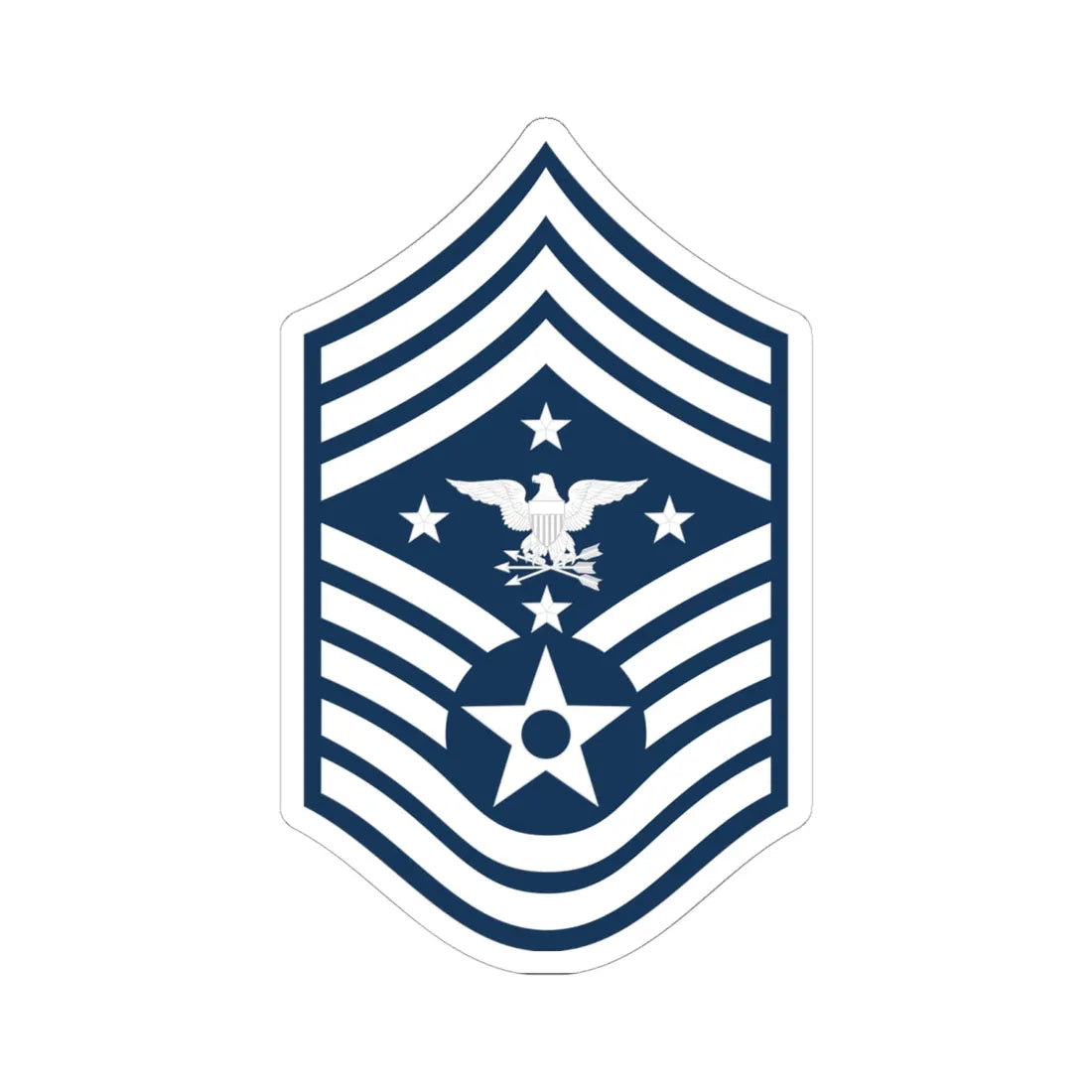 USAF SEAC (United States) (Military Rank) STICKER Vinyl Kiss-Cut Decal 6 Inch White - The Sticker Space