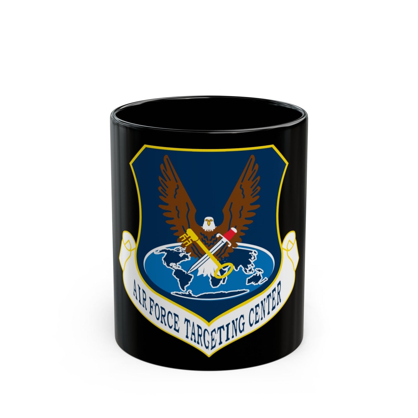 USAF Targeting Center Eagles (U.S. Air Force) Black Coffee Mug-11oz-The Sticker Space