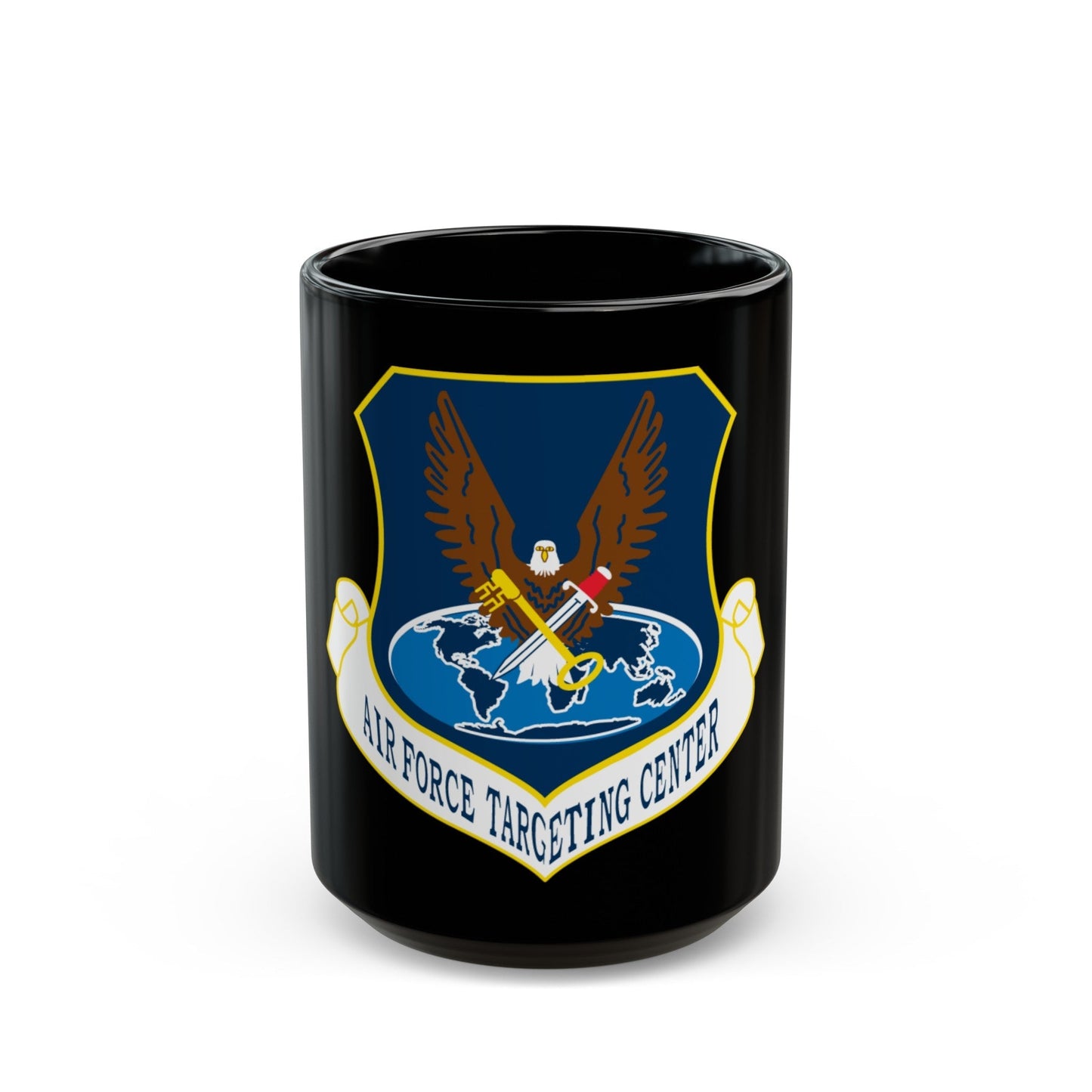 USAF Targeting Center Eagles (U.S. Air Force) Black Coffee Mug-15oz-The Sticker Space