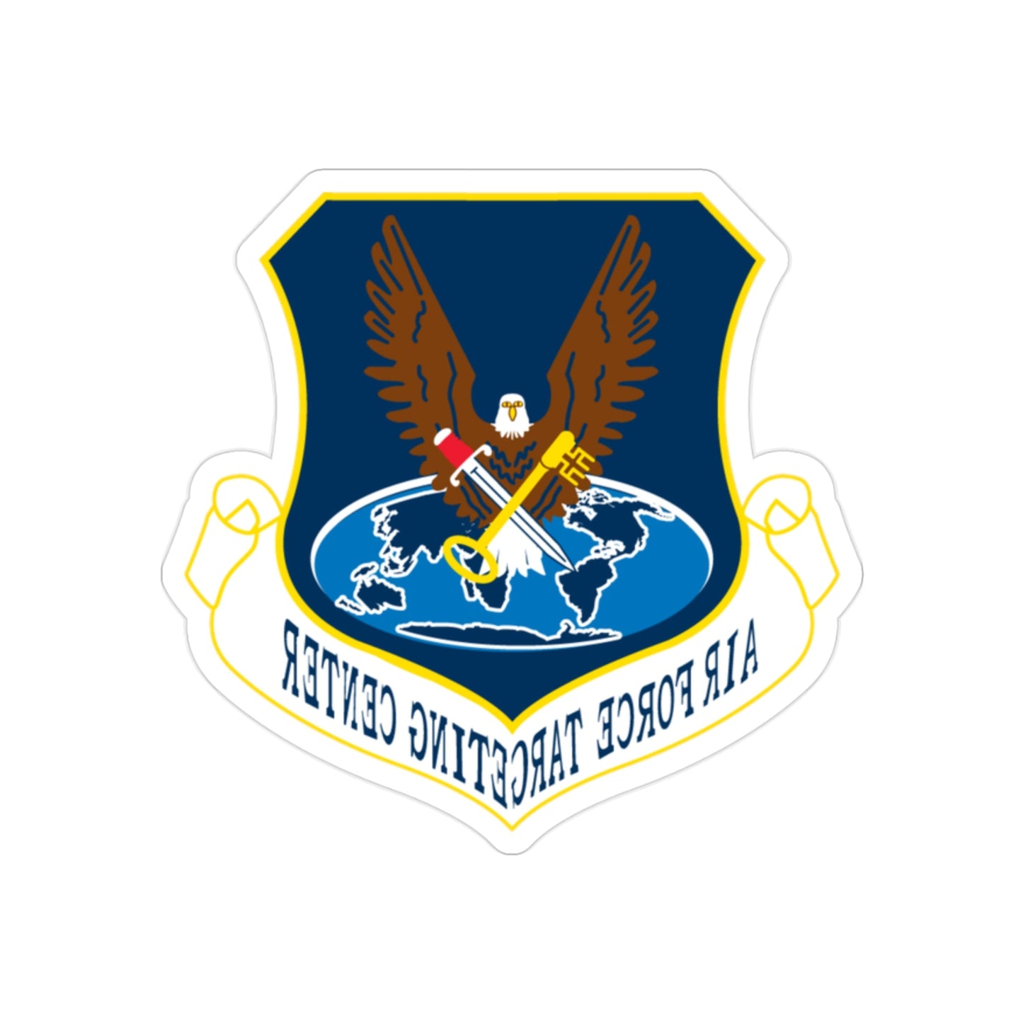 USAF Targeting Center Eagles (U.S. Air Force) REVERSE PRINT Transparent STICKER-2 Inch-The Sticker Space