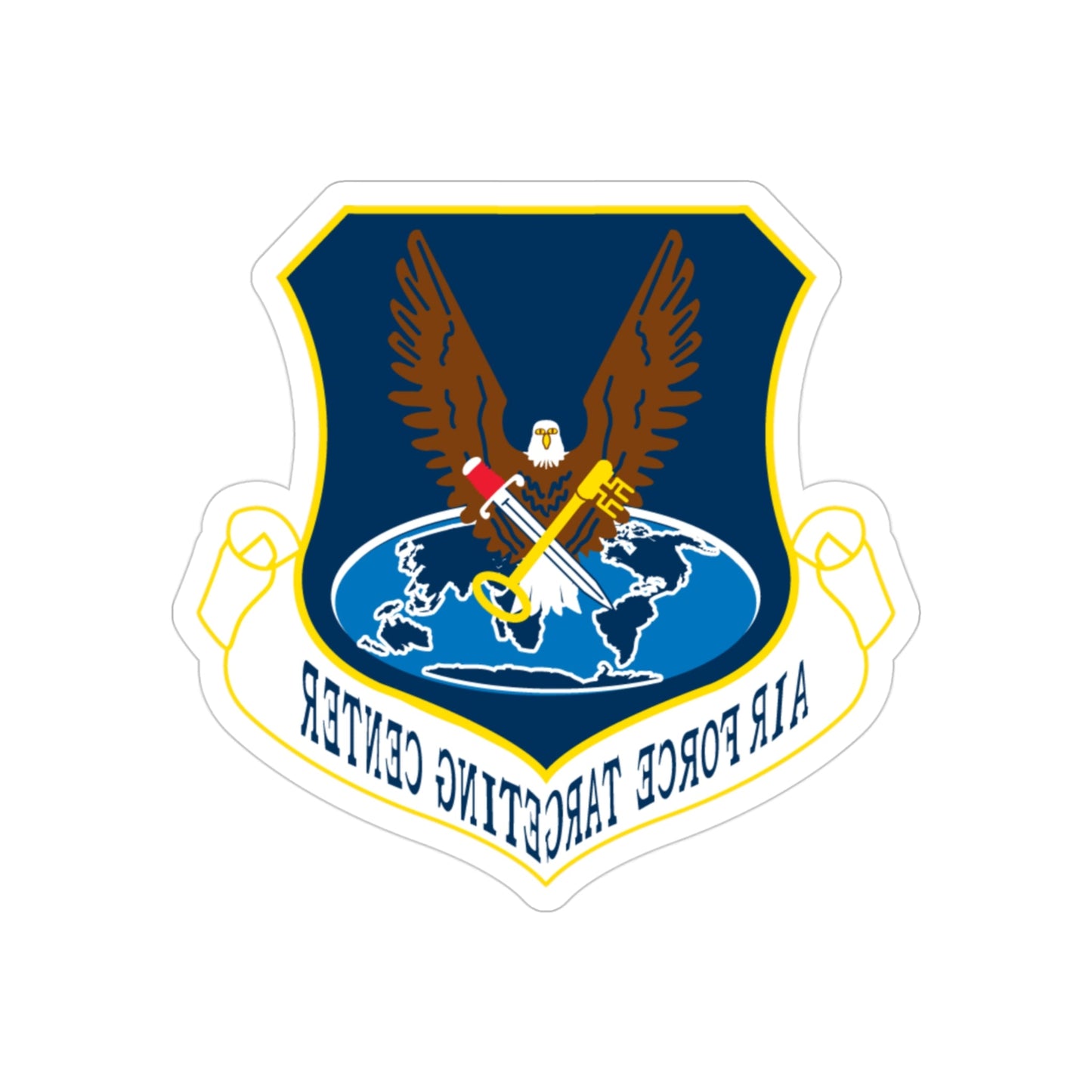 USAF Targeting Center Eagles (U.S. Air Force) REVERSE PRINT Transparent STICKER-3 Inch-The Sticker Space