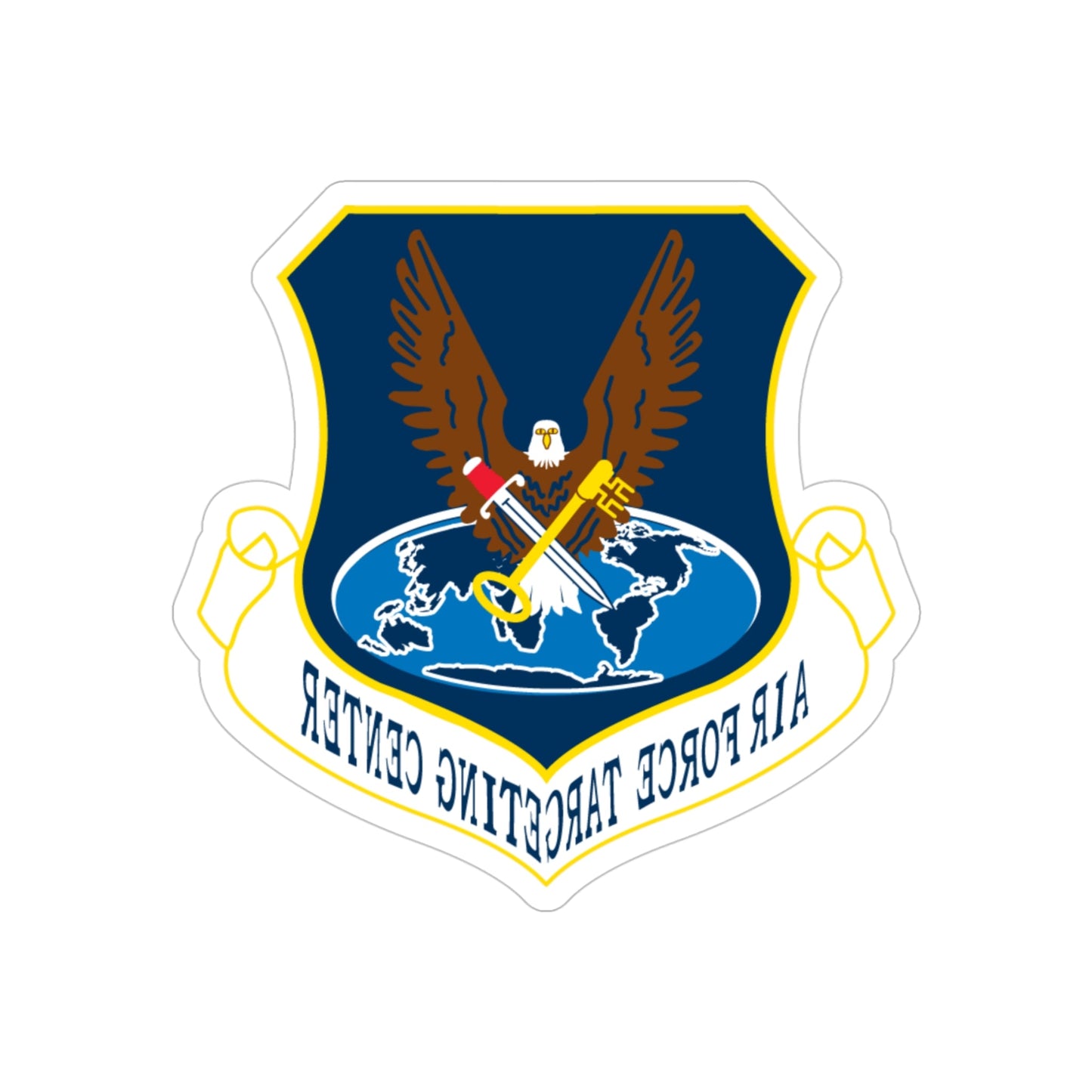 USAF Targeting Center Eagles (U.S. Air Force) REVERSE PRINT Transparent STICKER-4 Inch-The Sticker Space