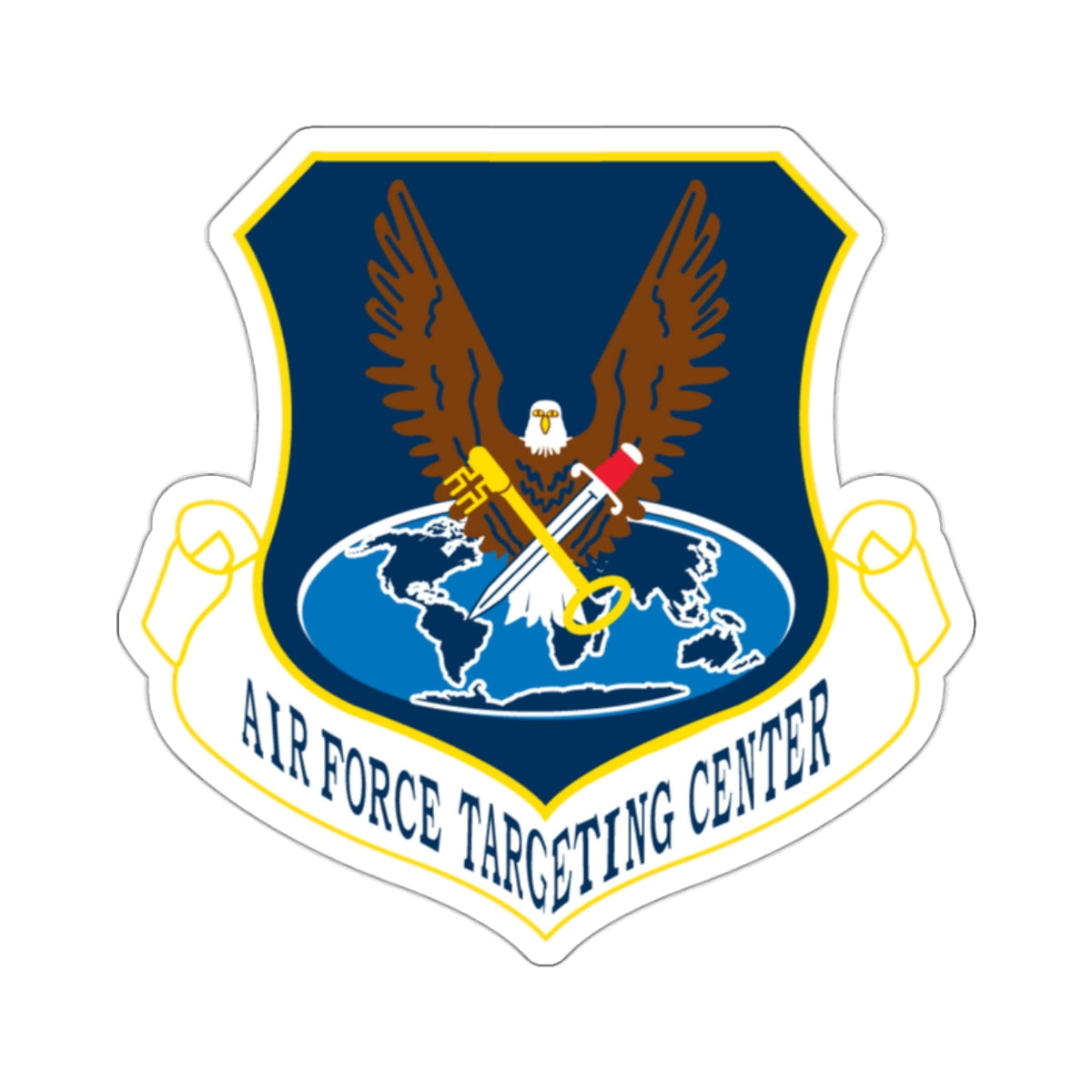 USAF Targeting Center Eagles (U.S. Air Force) STICKER Vinyl Die-Cut Decal-White-The Sticker Space