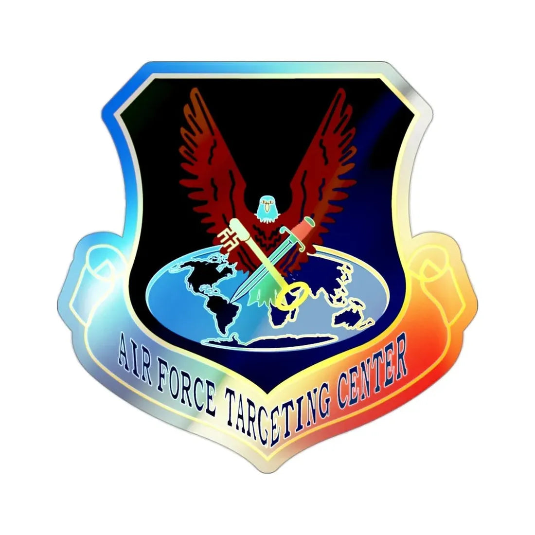 USAF Targeting Center Eagles (U.S. Air Force) Holographic STICKER Die-Cut Vinyl Decal 2 Inch Holographic - The Sticker Space