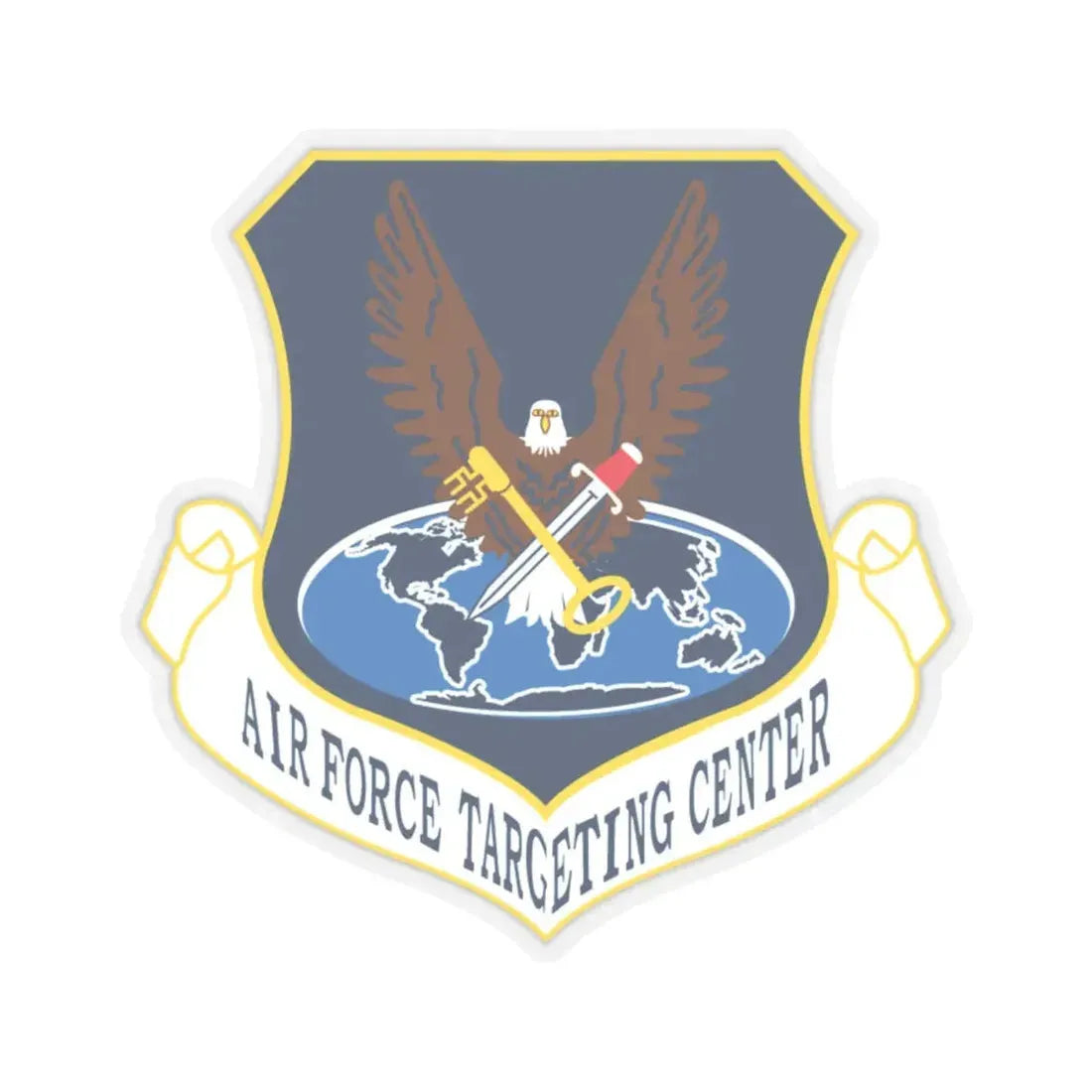 USAF Targeting Center Eagles (U.S. Air Force) STICKER Vinyl Kiss-Cut Decal 4 Inch Transparent - The Sticker Space