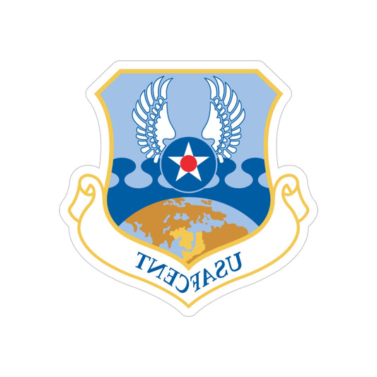 USAFCENT (U.S. Air Force) REVERSE PRINT Transparent STICKER-6" × 6"-The Sticker Space