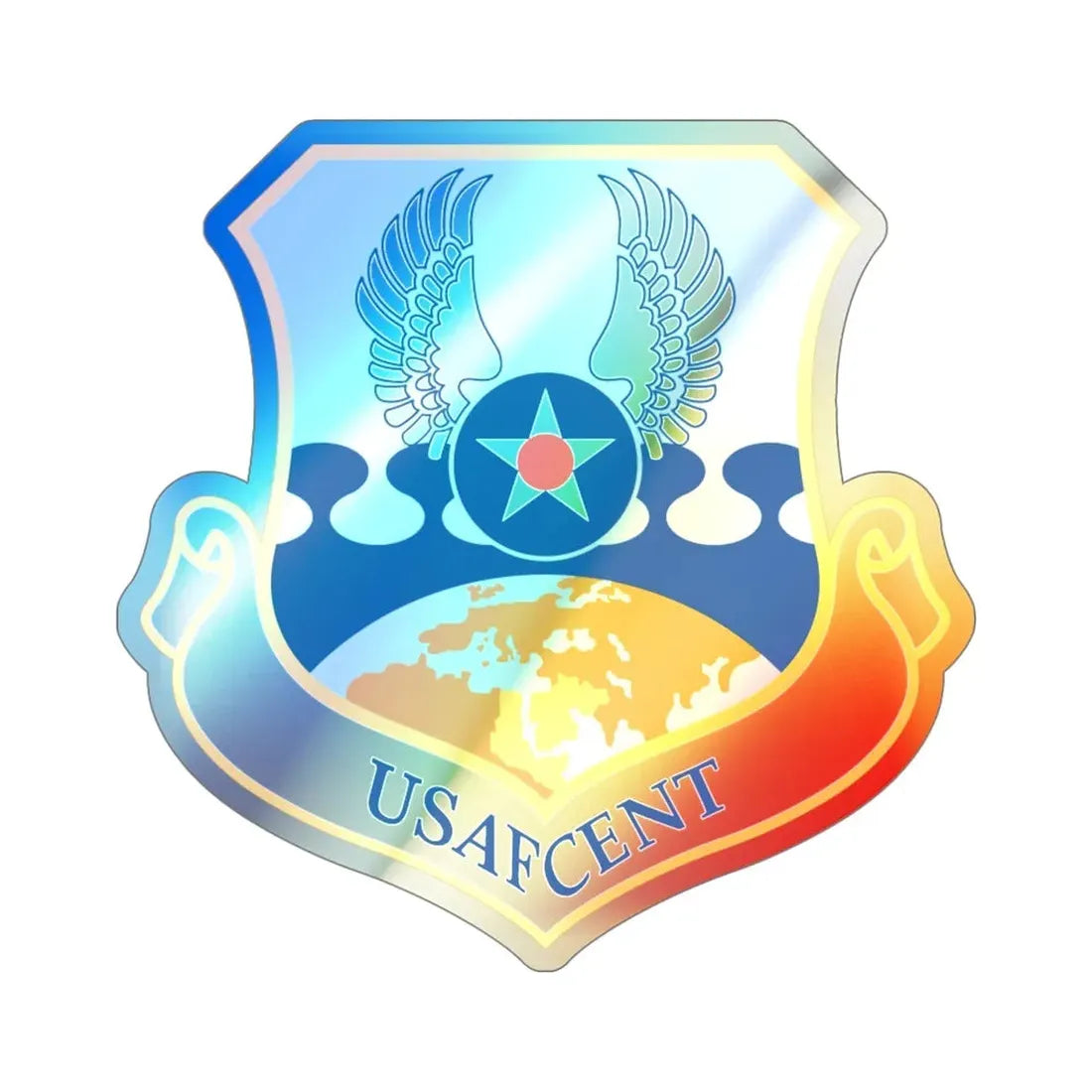 USAFCENT (U.S. Air Force) Holographic STICKER Die-Cut Vinyl Decal 6 Inch Holographic - The Sticker Space