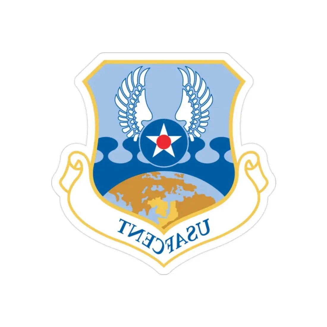 USAFCENT (U.S. Air Force) REVERSE PRINT Transparent Die-Cut STICKER 2 Inch Die-Cut Transparent - The Sticker Space