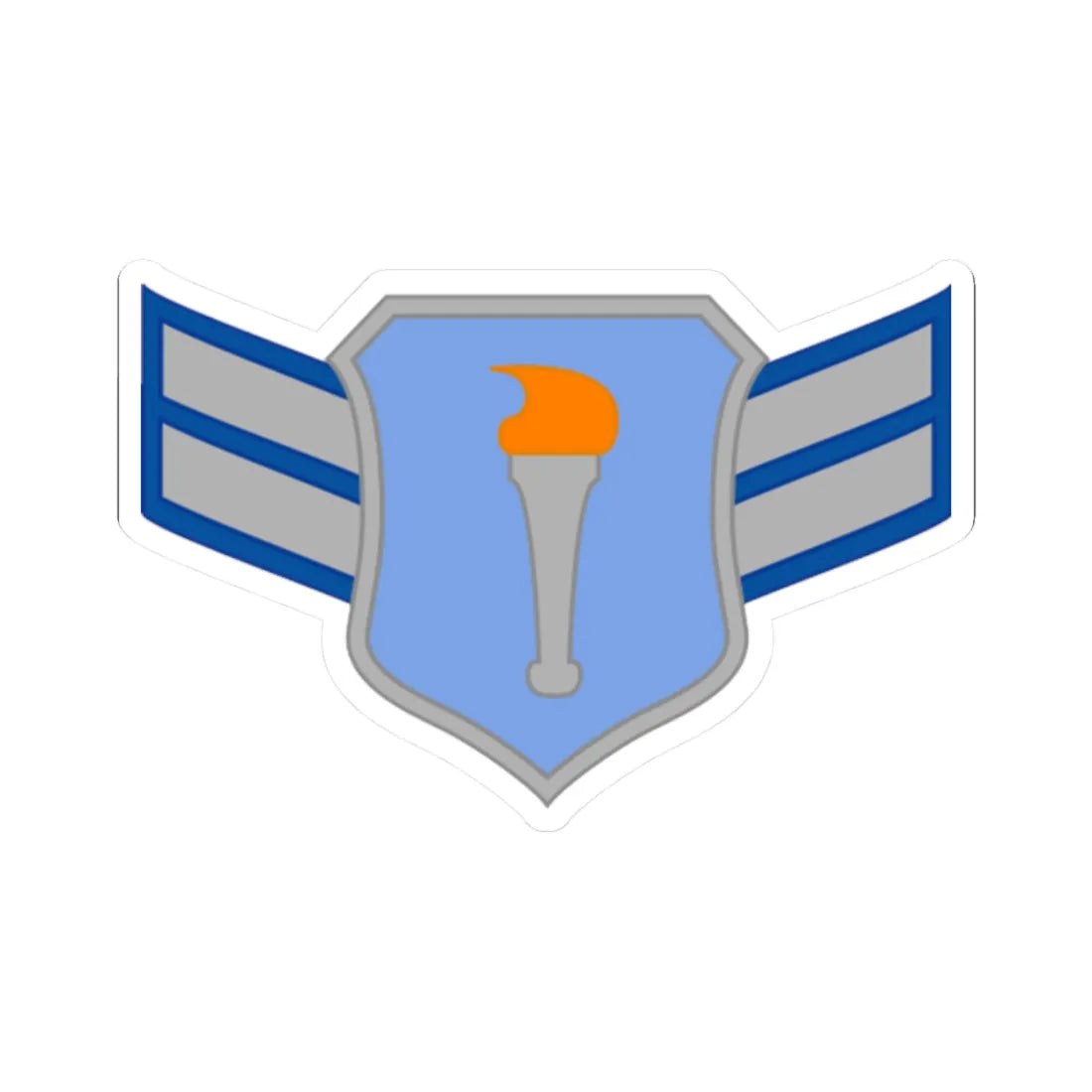 USAFJROTC AFC (United States) (Military Rank) STICKER Vinyl Kiss-Cut Decal 2 Inch White - The Sticker Space