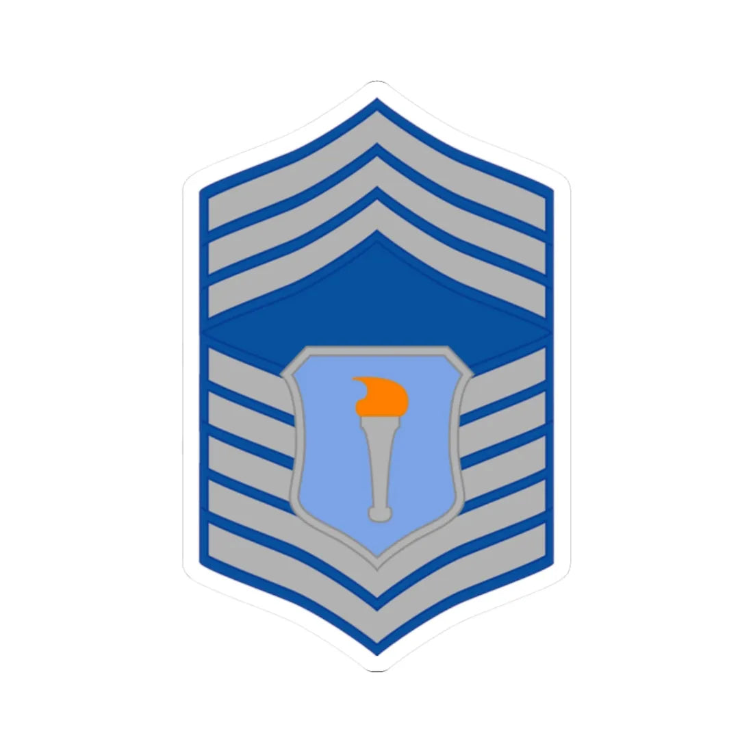 USAFJROTC CMS (United States) (Military Rank) STICKER Vinyl Kiss-Cut Decal 2 Inch White - The Sticker Space